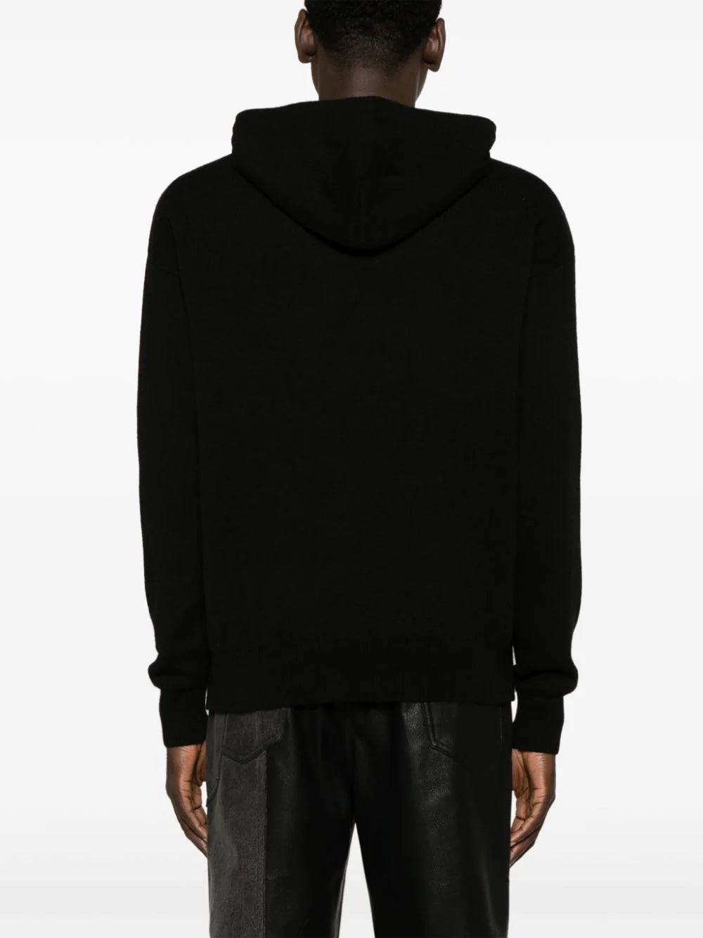MONOGRAM-EMBROIDERED KNITTED HOODIE - 4