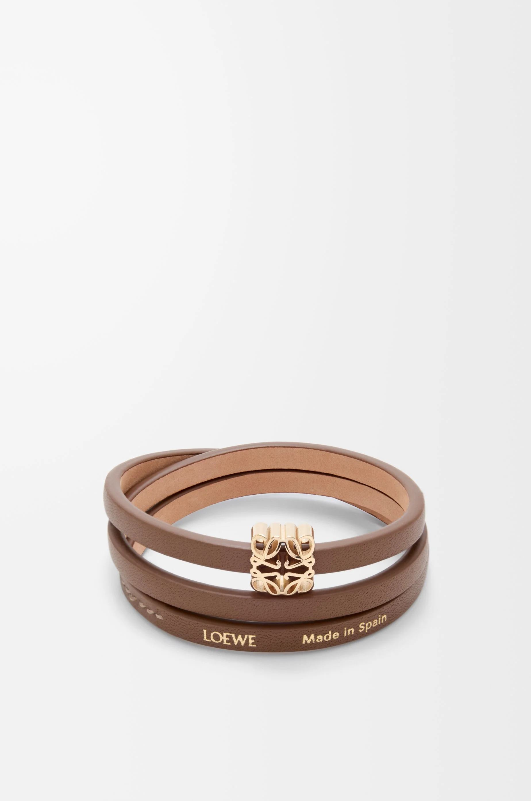 Anagram Bombé twist bracelet in calfskin - 1