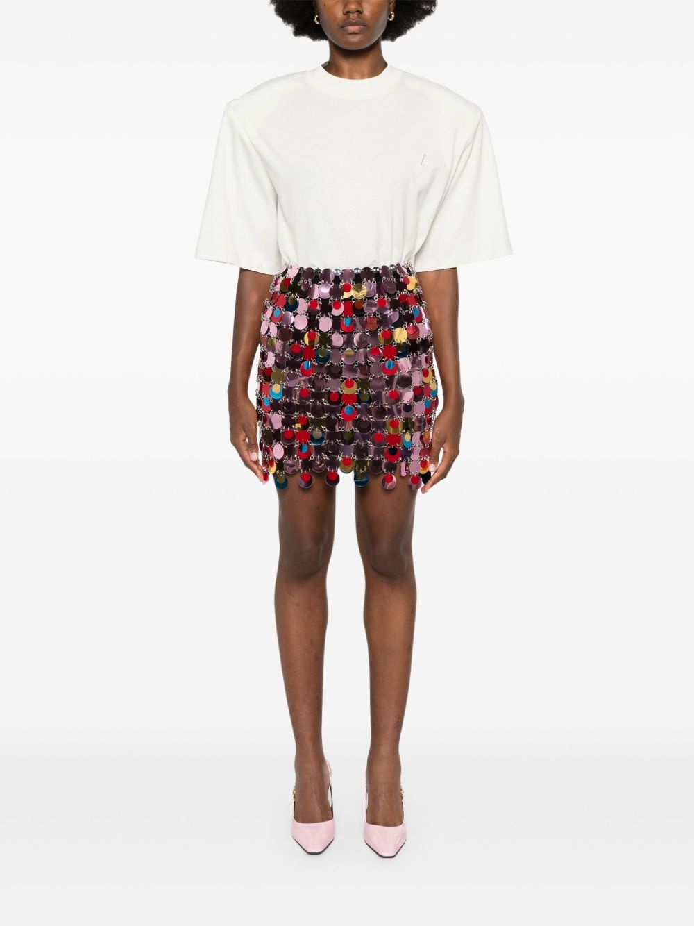 discs-design mini skirt - 2