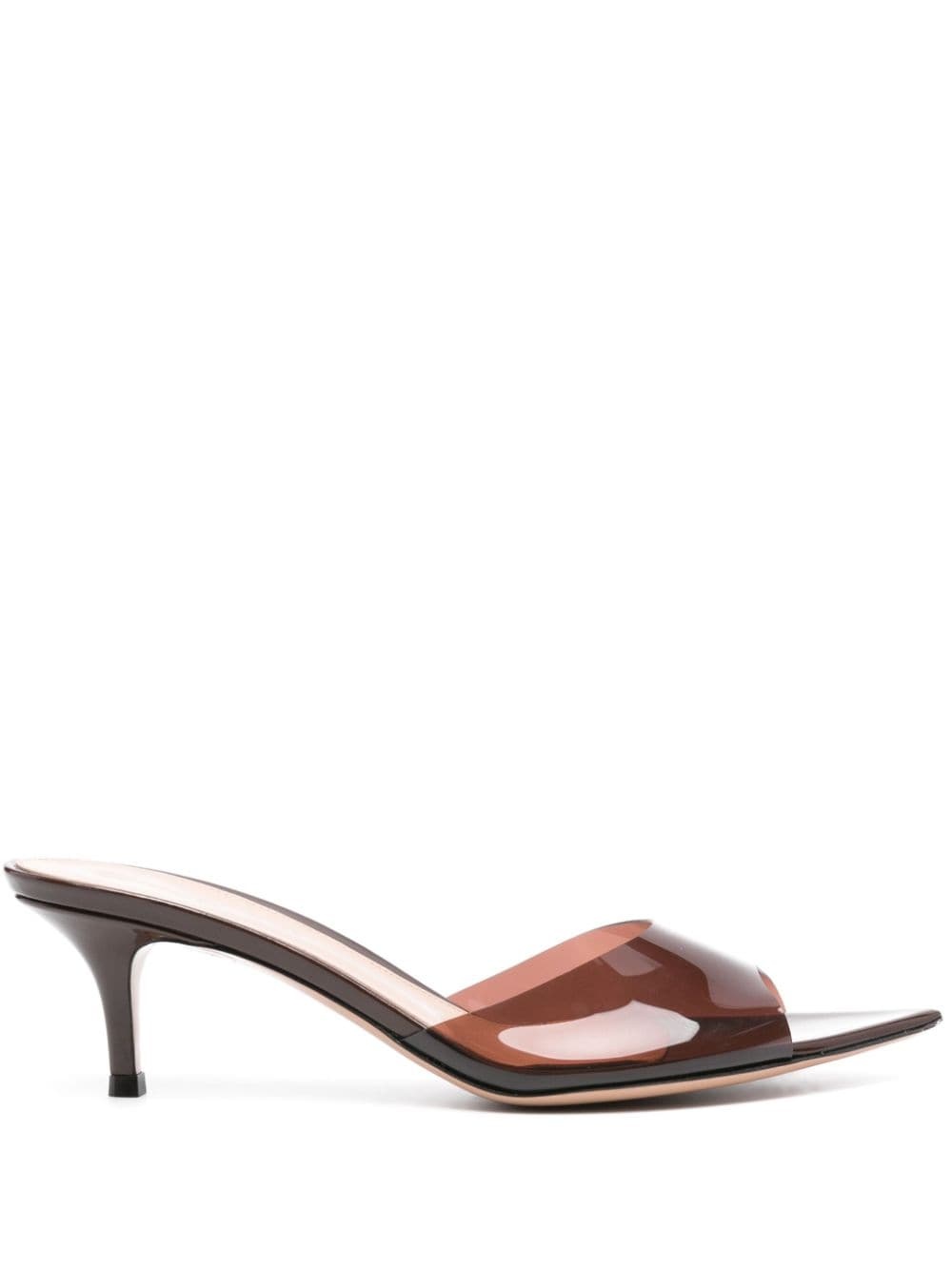 Elle 55mm transparent-strap mules - 1