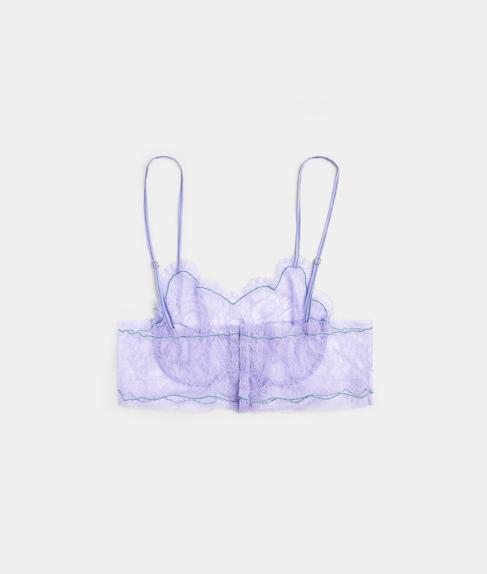 floral lace wire bra - 2