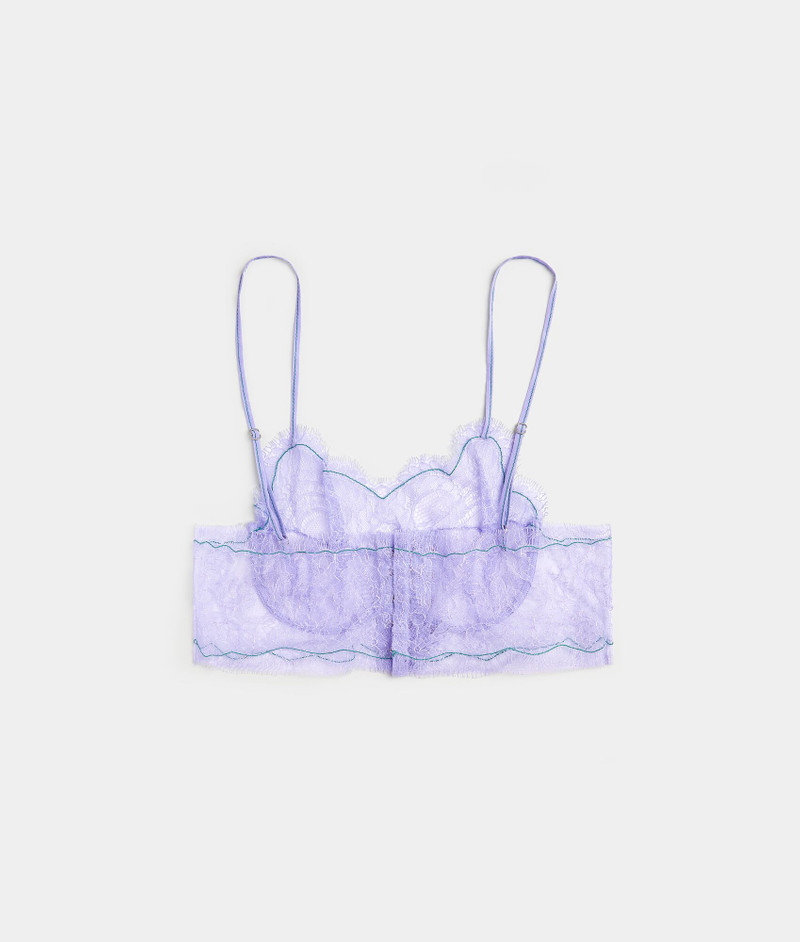Bottega Veneta floral lace wire bra outlook