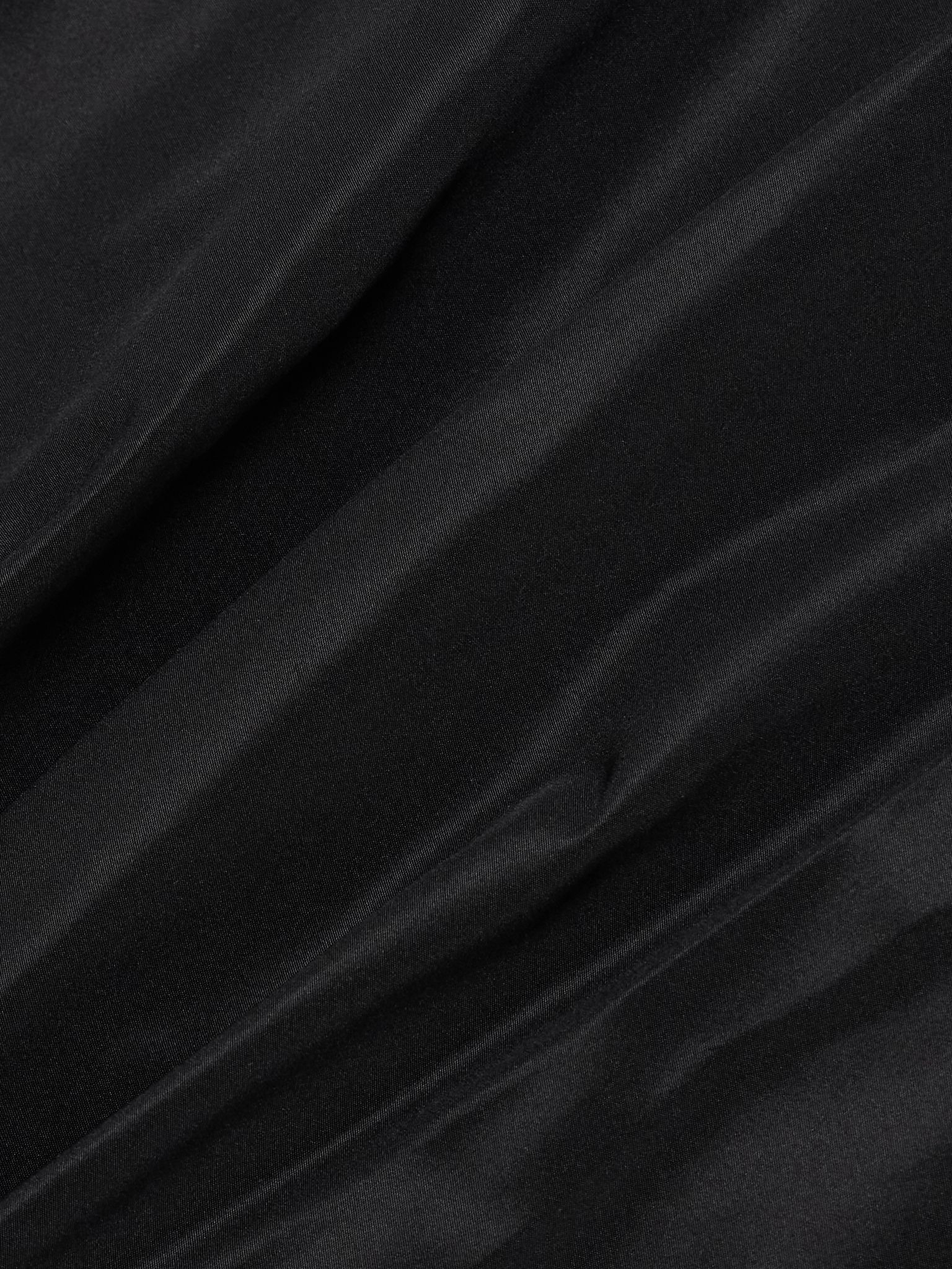 Twisted draped taffeta mini dress Black - 4