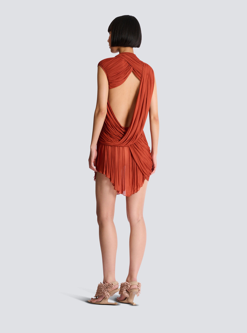 Draped flowing jersey dress 4