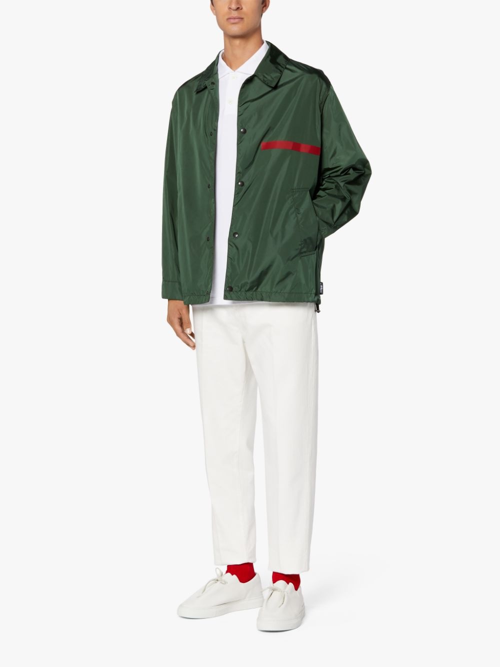 TAPE TEEMING GREEN NYLON COACH JACKET | GMM-216 - 4
