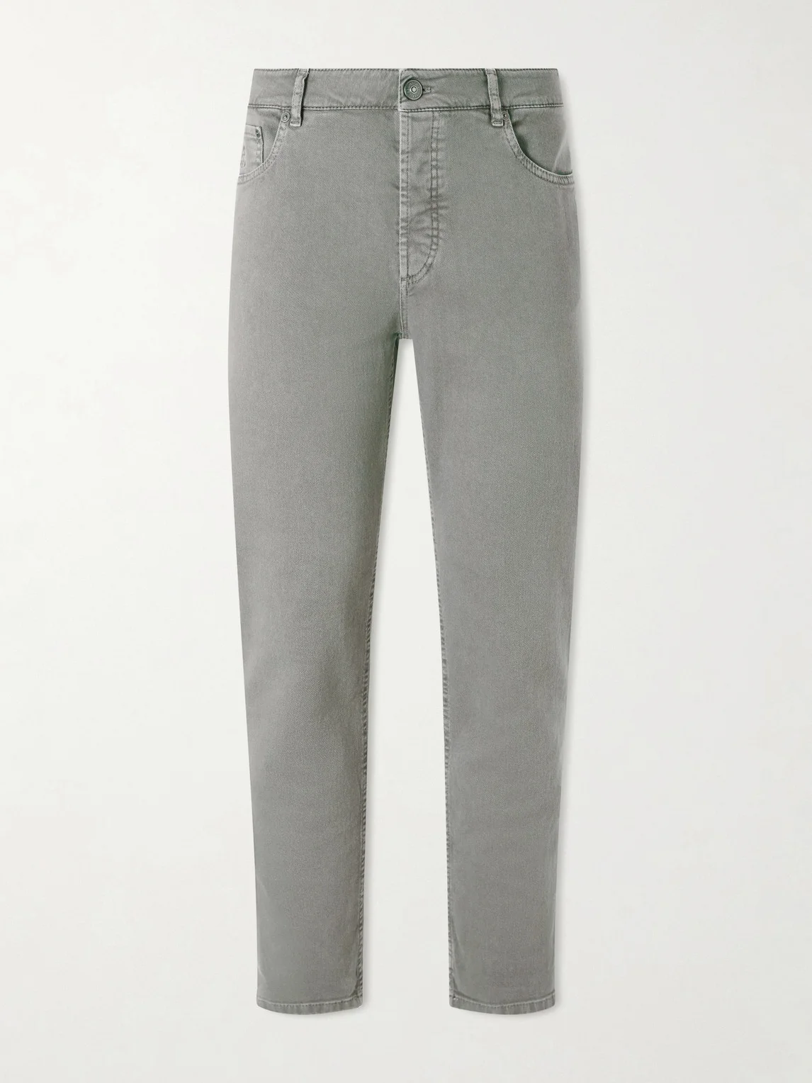 Slim-Fit Cotton-Blend Jeans - 1
