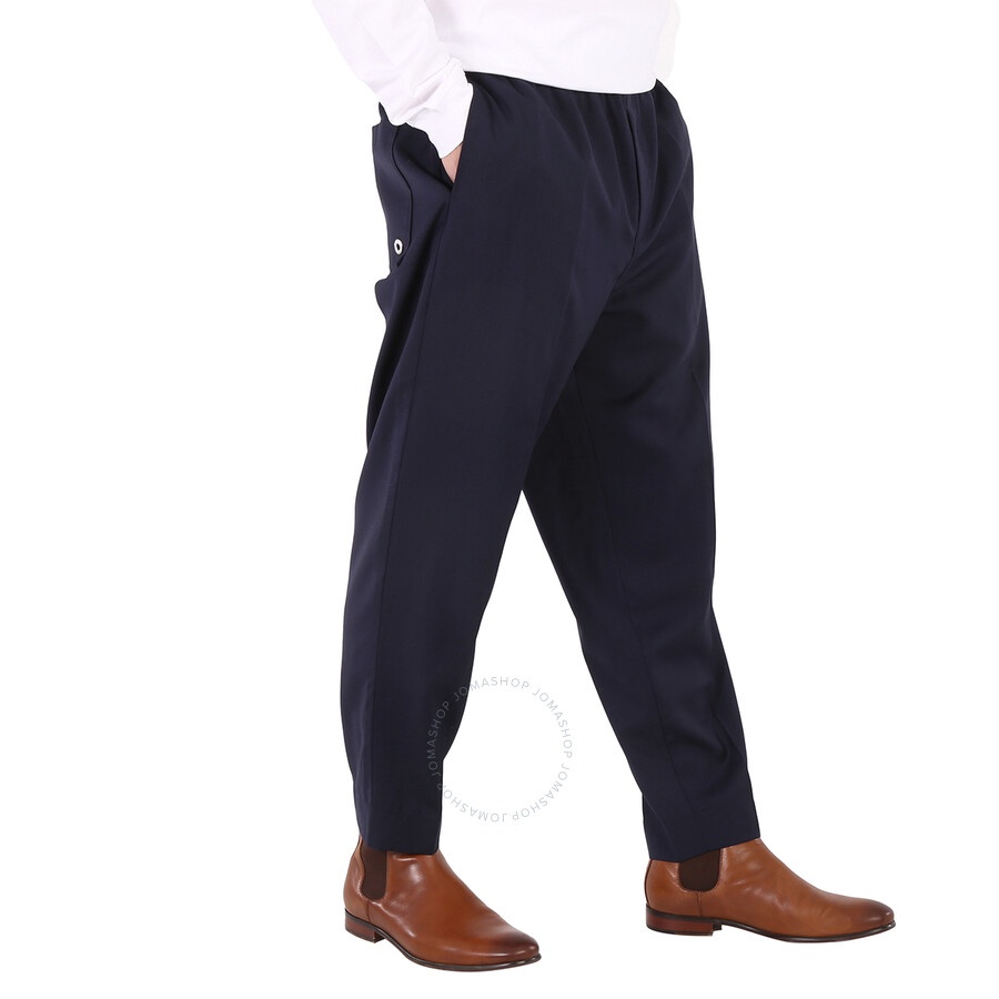 Etudes Men's Navy Wool Jalousie Trousers - 4