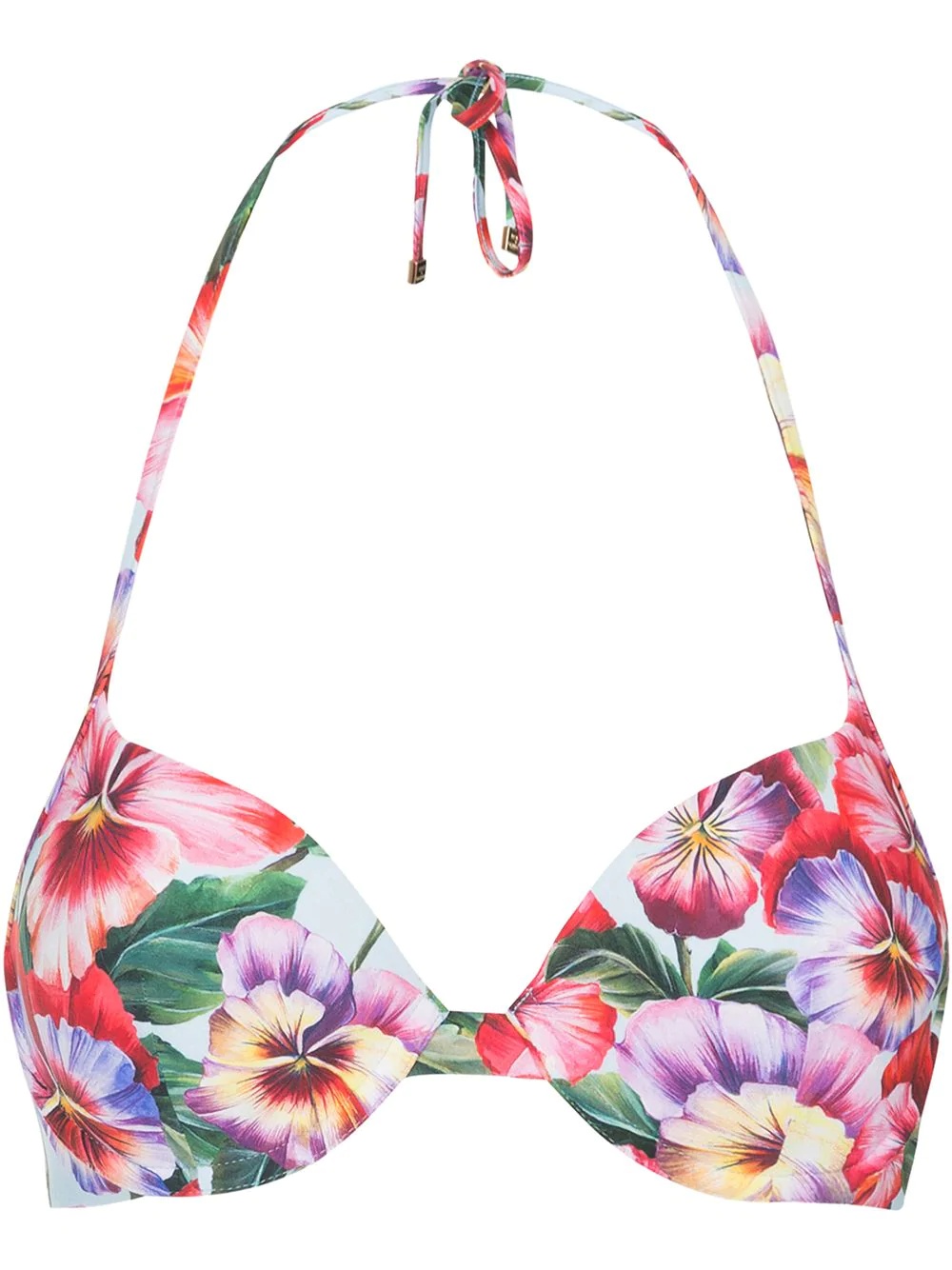 violet print bikini top - 1