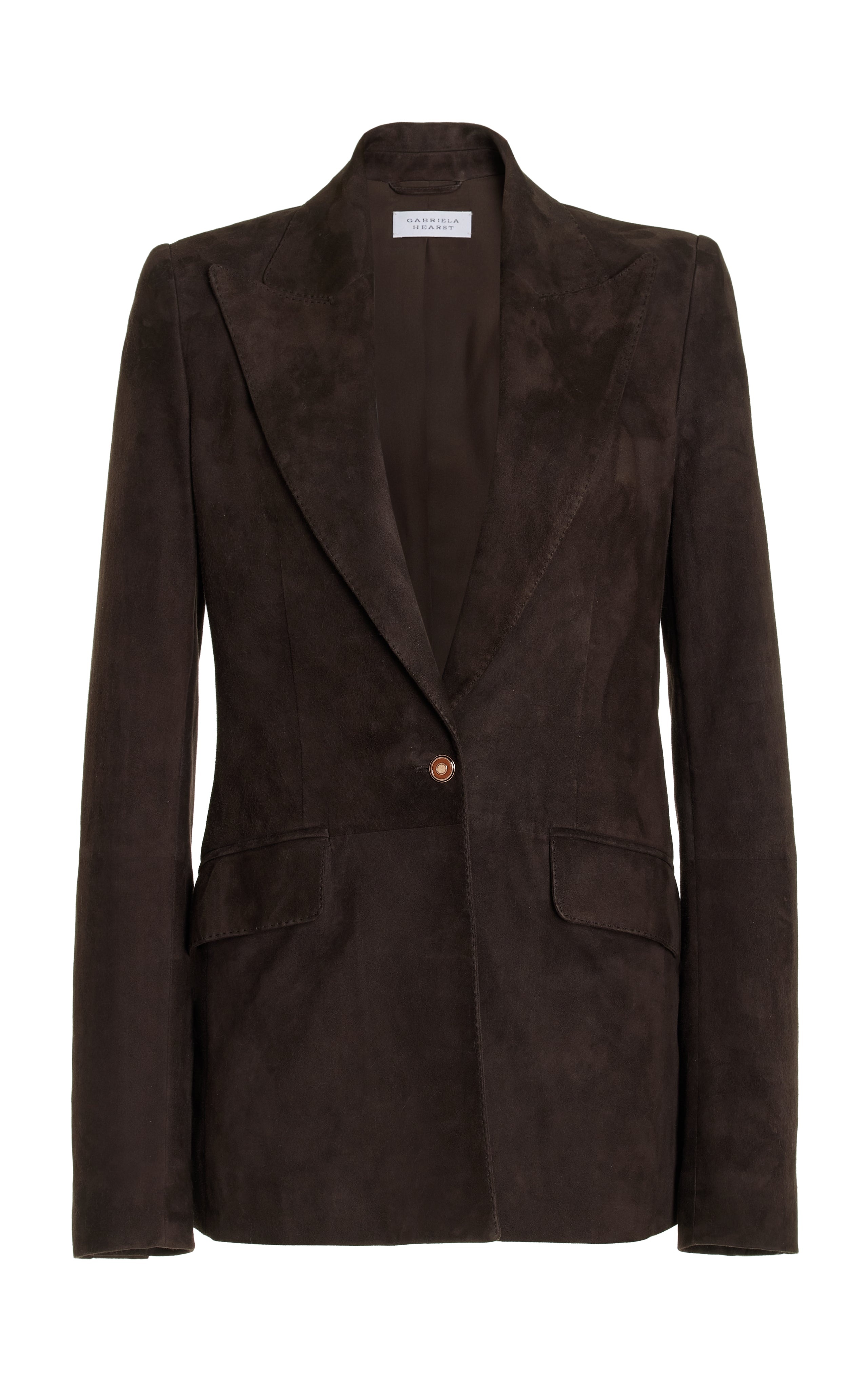 Leiva Blazer in Dark Chocolate Suede - 1