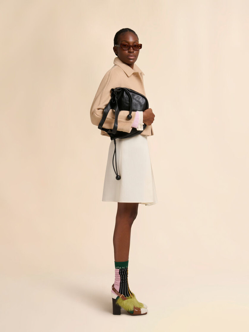 CAMEL FELT CROPPED JACKET 6