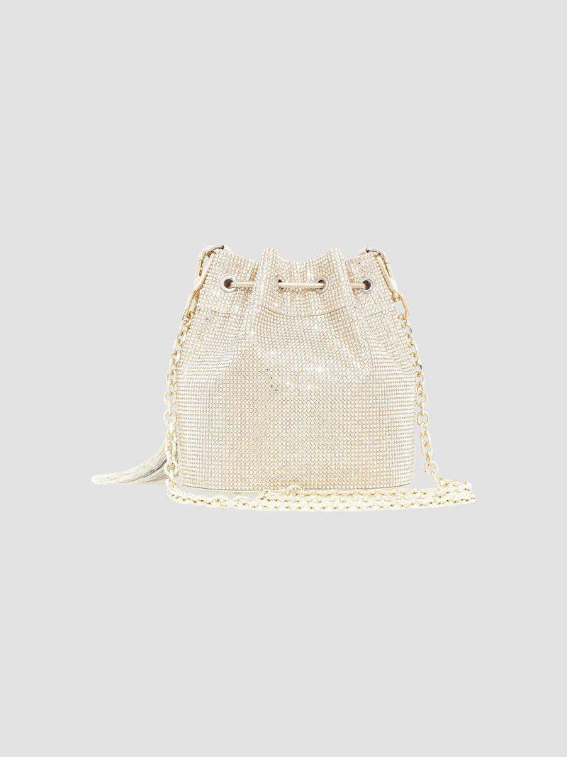 Women's Piper Crystal-Embellished Bucket Bag - Silver Rhine 5
