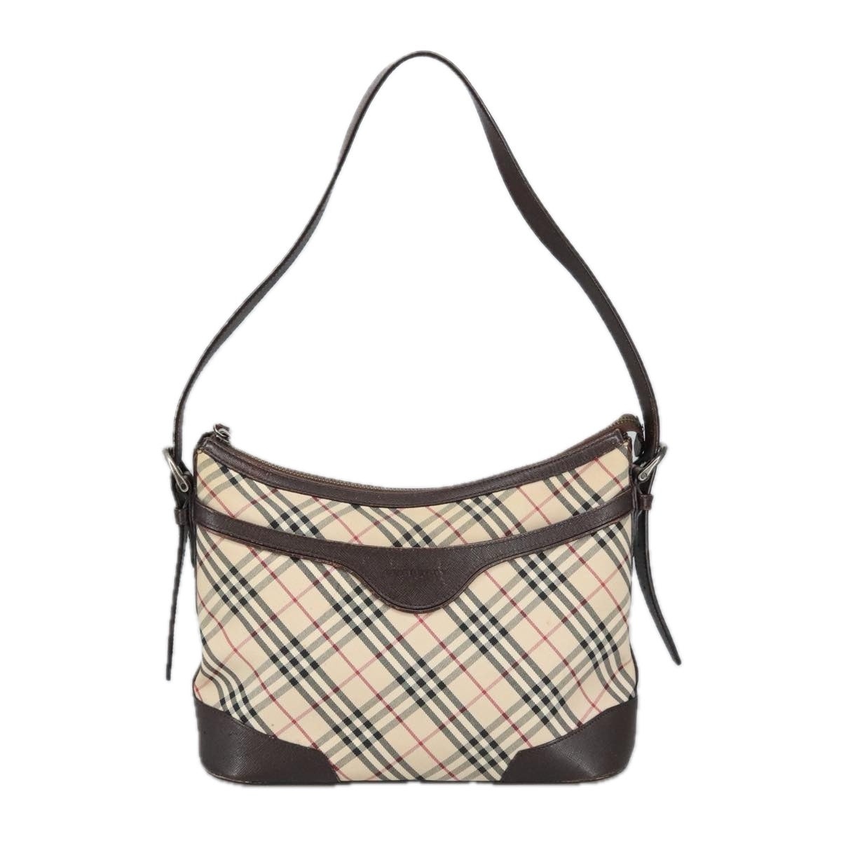 Burberry Nova Check Shoulder Bag Canvas Leather Beige - 13
