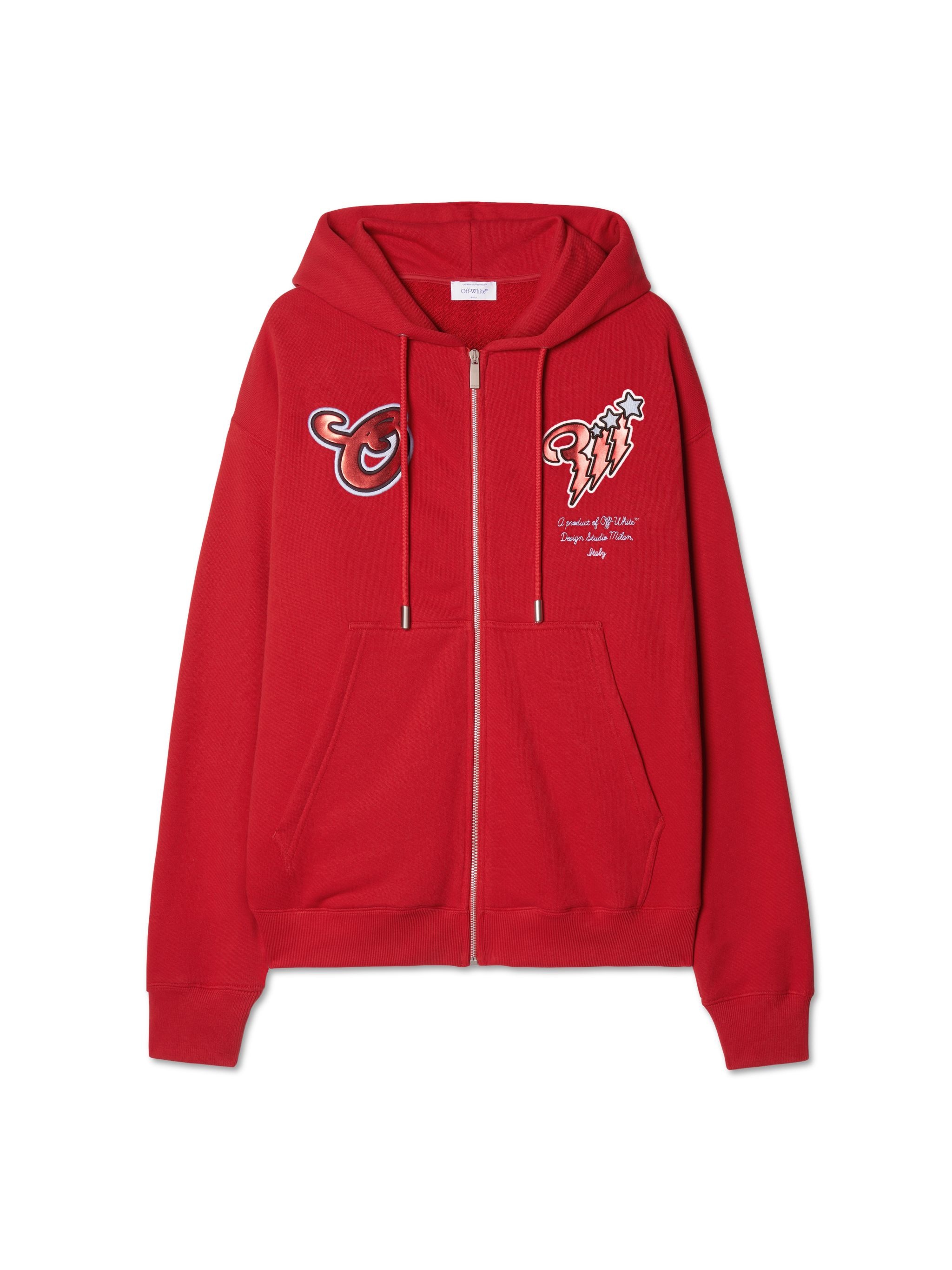 Red Scorpion Patch Zip Skate Hoodie - 1