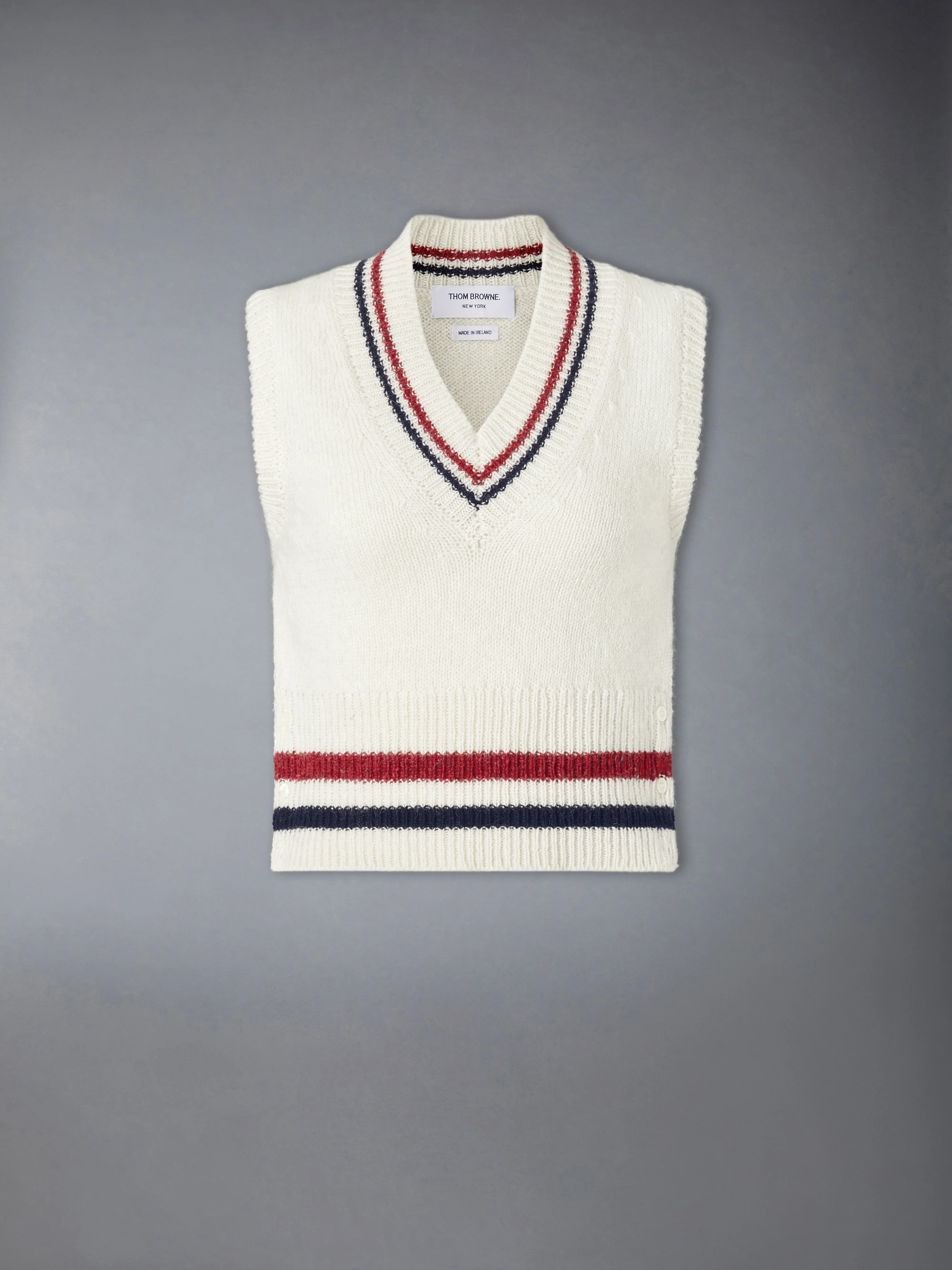 DONEGAL RWB STRIPE HECTOR POINTELLE VEST - 1