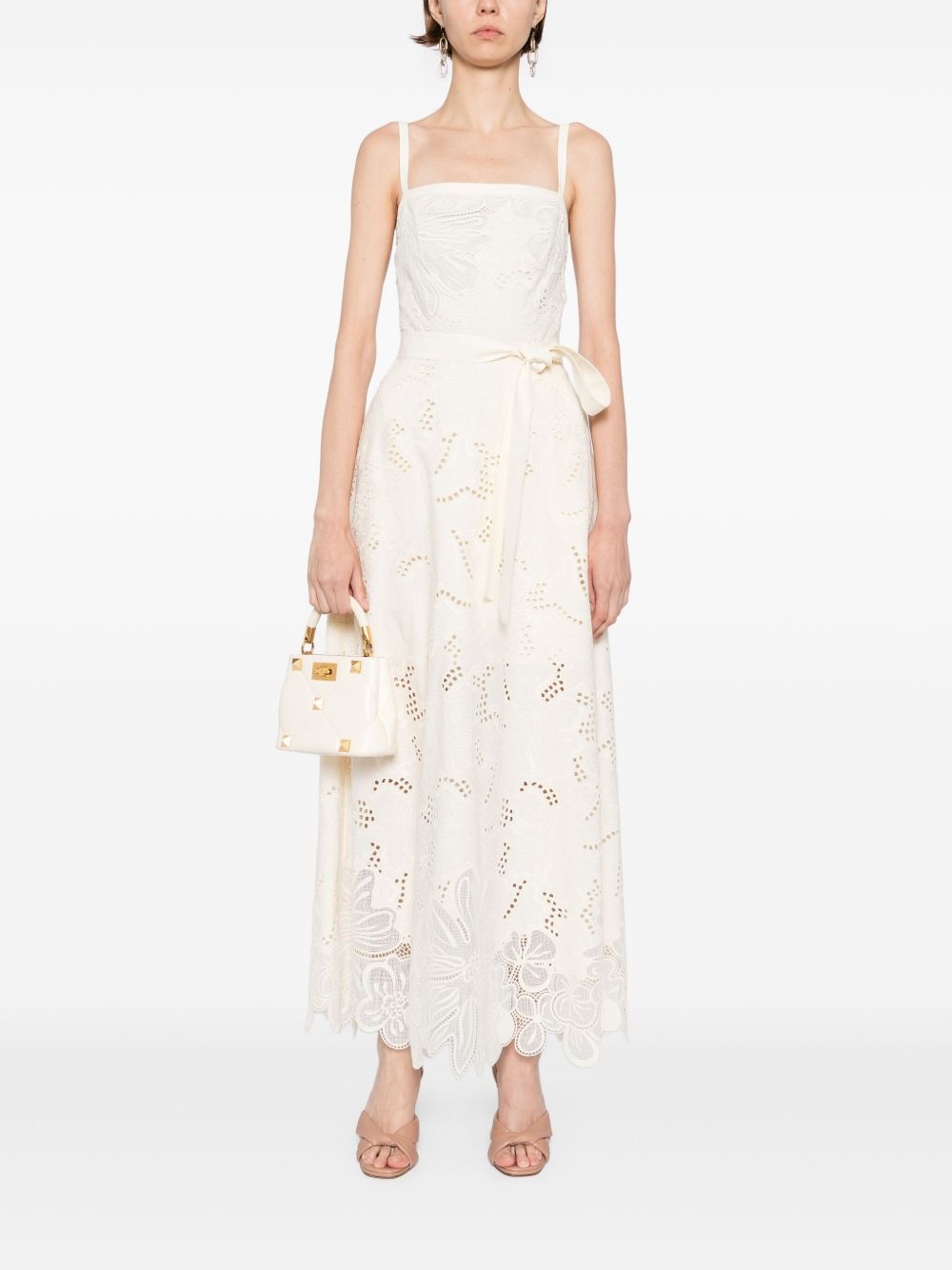 embroidered long dress - 2