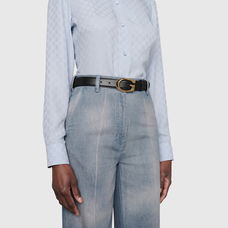 Thin belt with G buckle 5