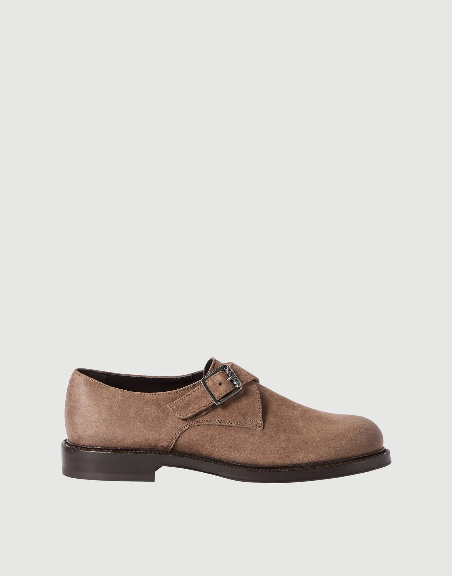 Suede monk strap Derbys - 1