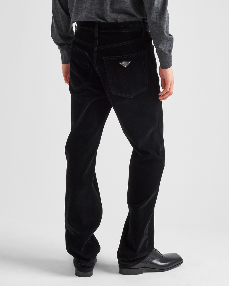 Five-pocket velvet denim jeans 4