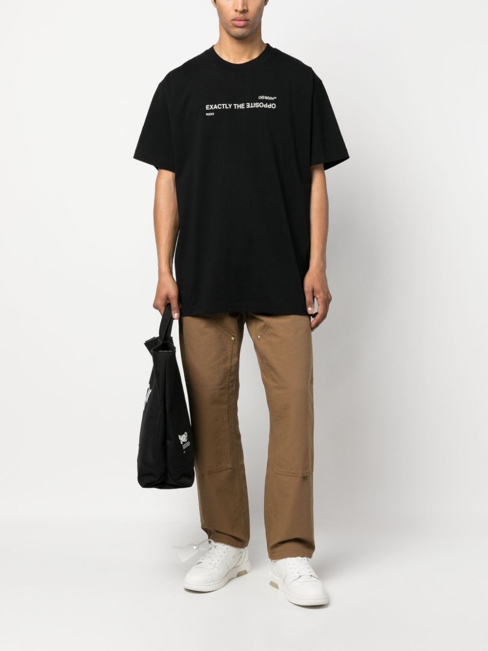 Off-White | Men Exact Opposite Skate Cotton T-Shirt Black S