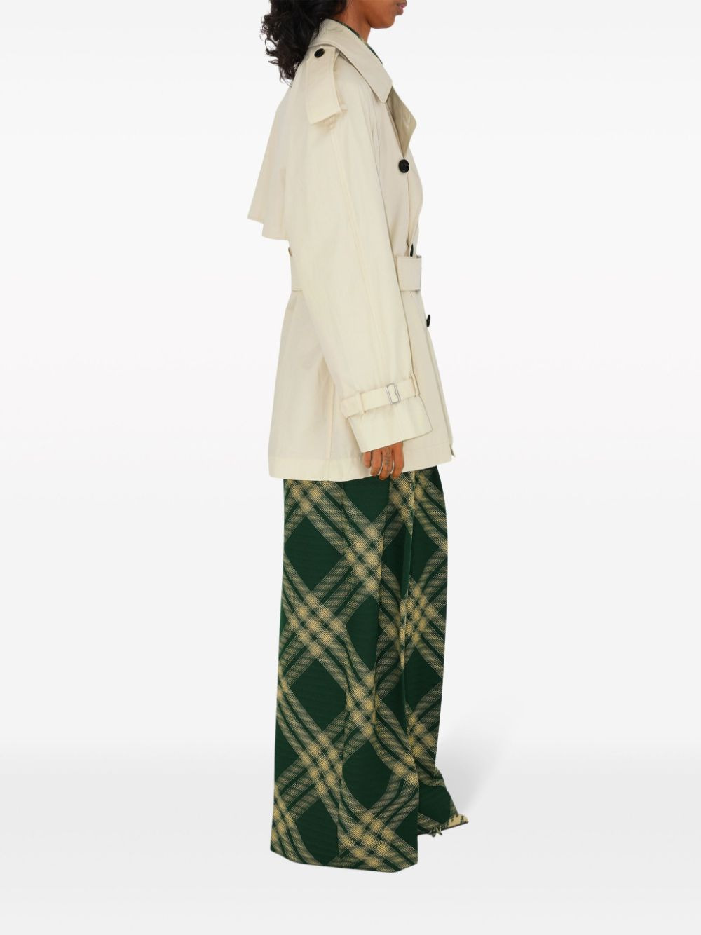 Burberry Short Belted Trench Coat - 5