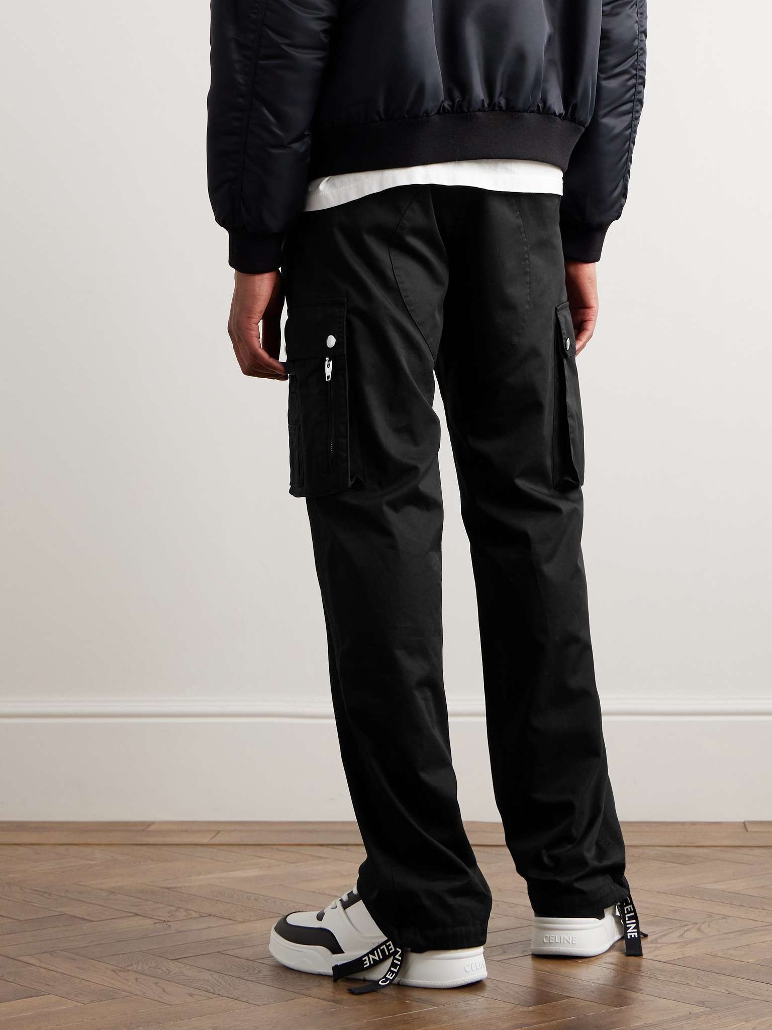 CELINE Straight-Leg Cotton and Linen-Blend Cargo Trousers