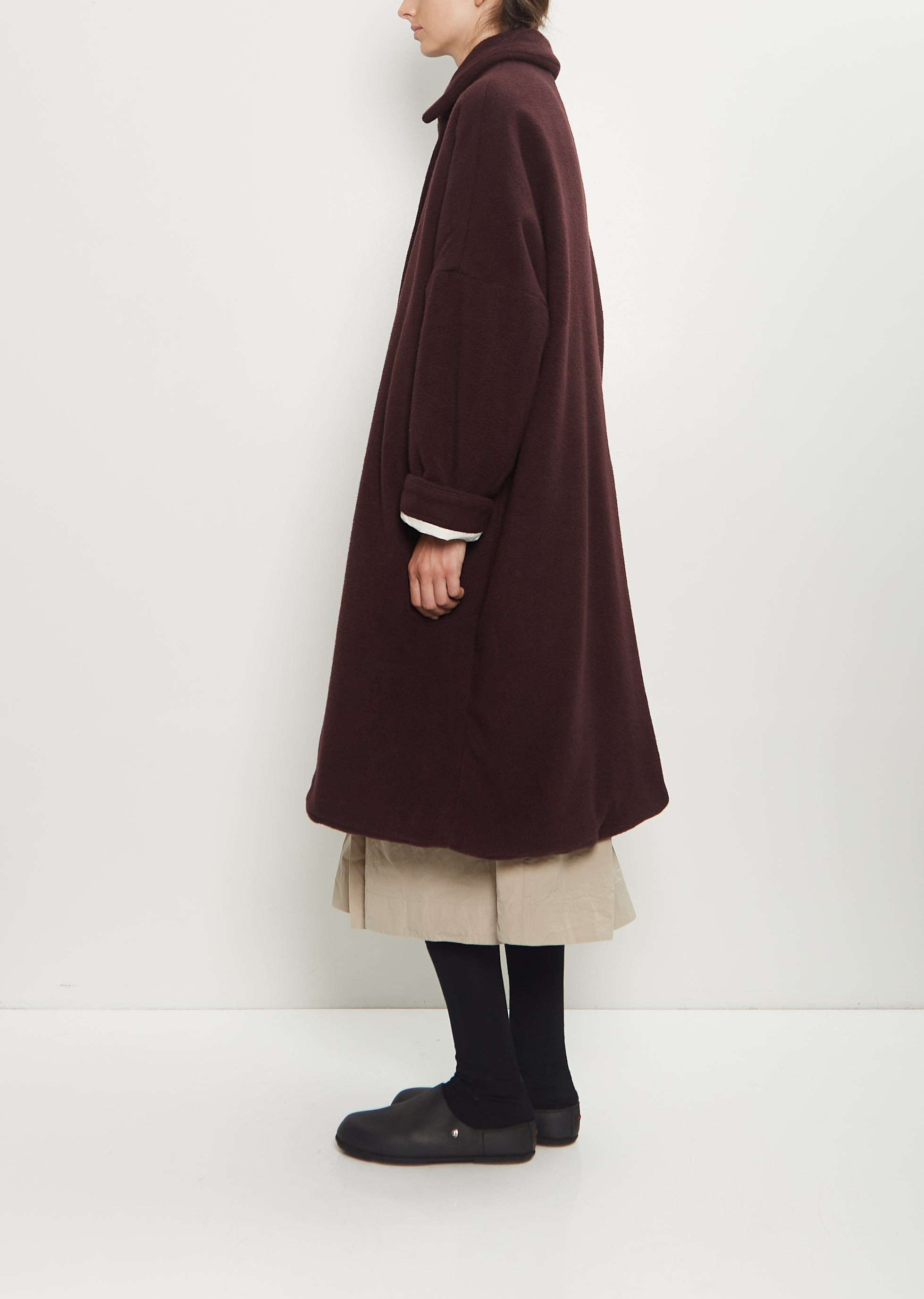 Big Blobby Cashmere Coat — Prune - 2