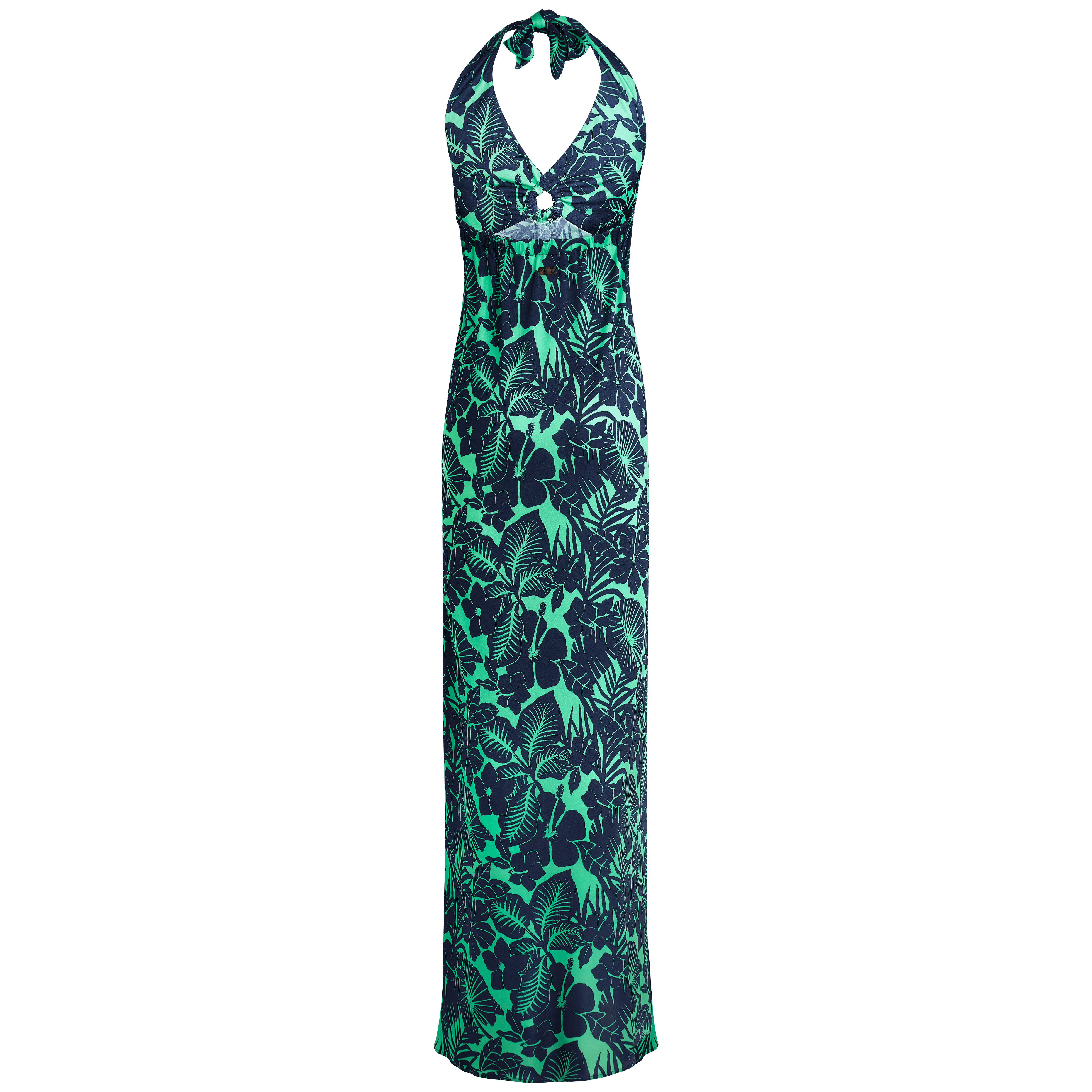 Women Halter Maxi Dress Flowers Paradis - 2