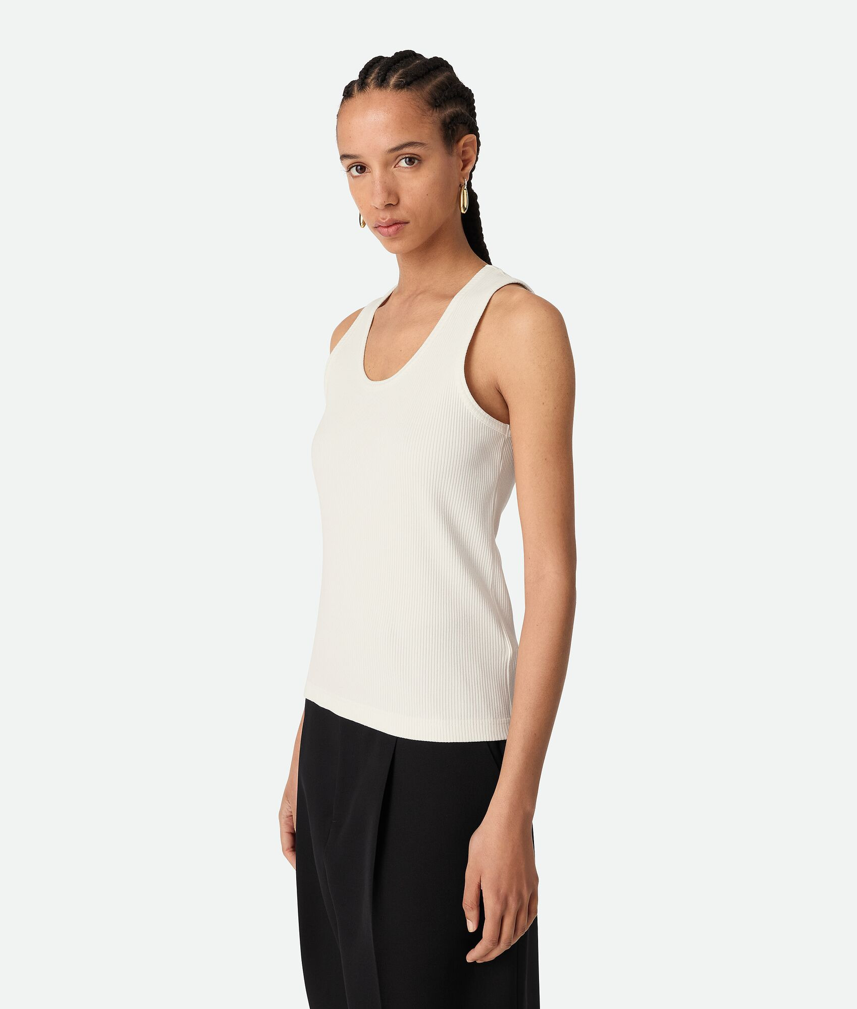 Compact Cotton Rib Jersey Tank Top - 2