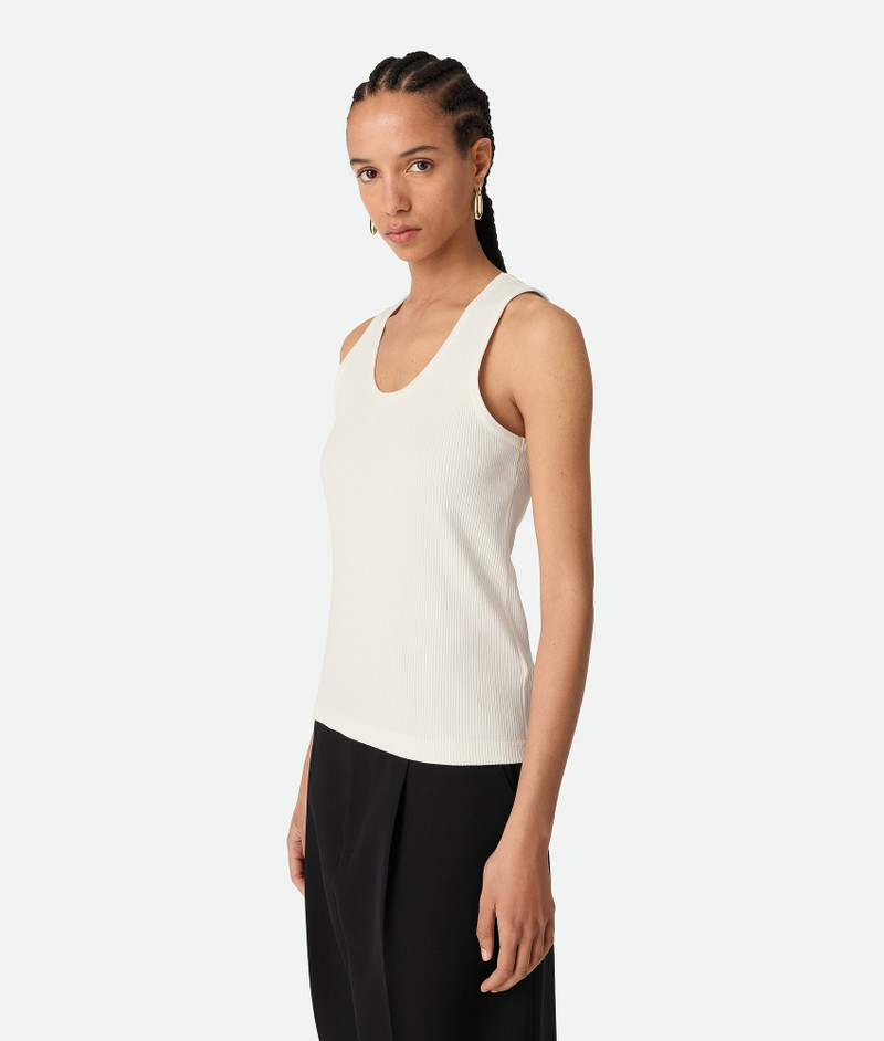 Bottega Veneta Compact Cotton Rib Jersey Tank Top outlook