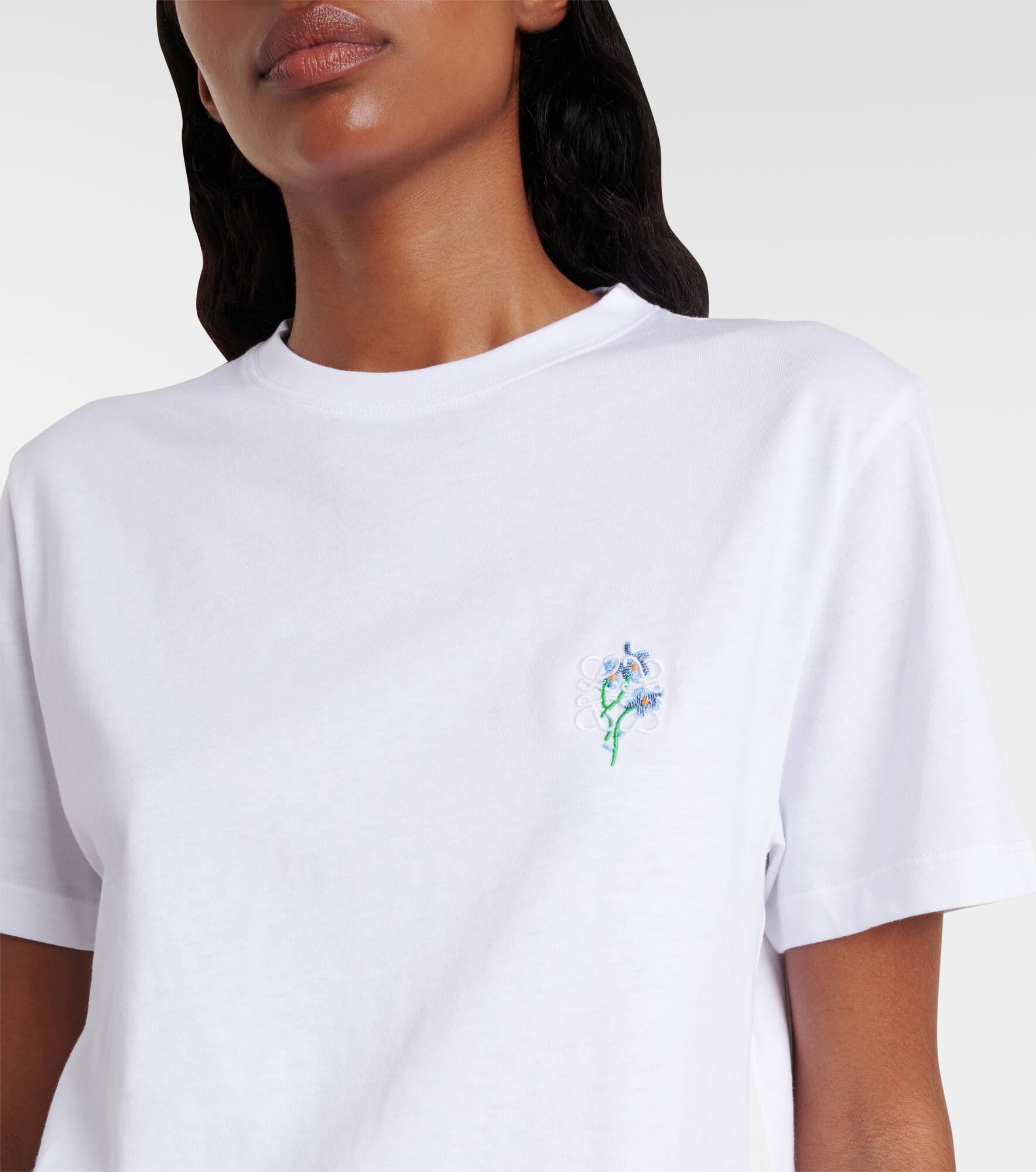 Embroidered cotton T-shirt - 4