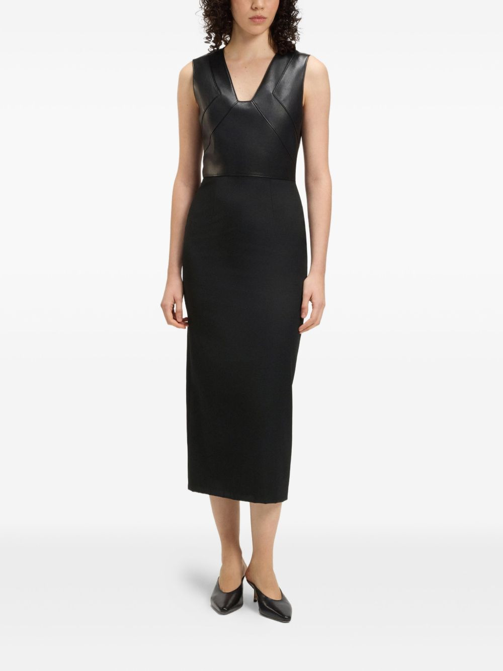 panelled midi dress - 3