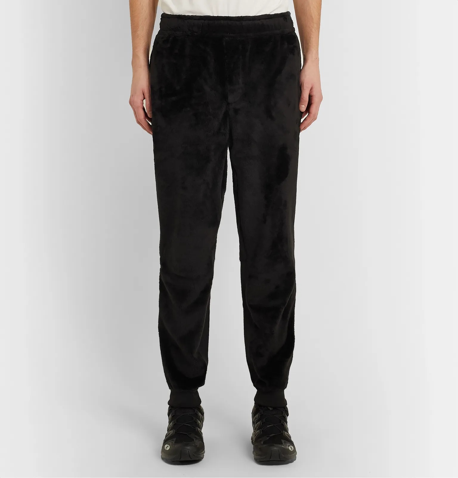 + Kazuki Kuraishi Black Series Tapered Shell-Panelled Fleece Trousers - 4