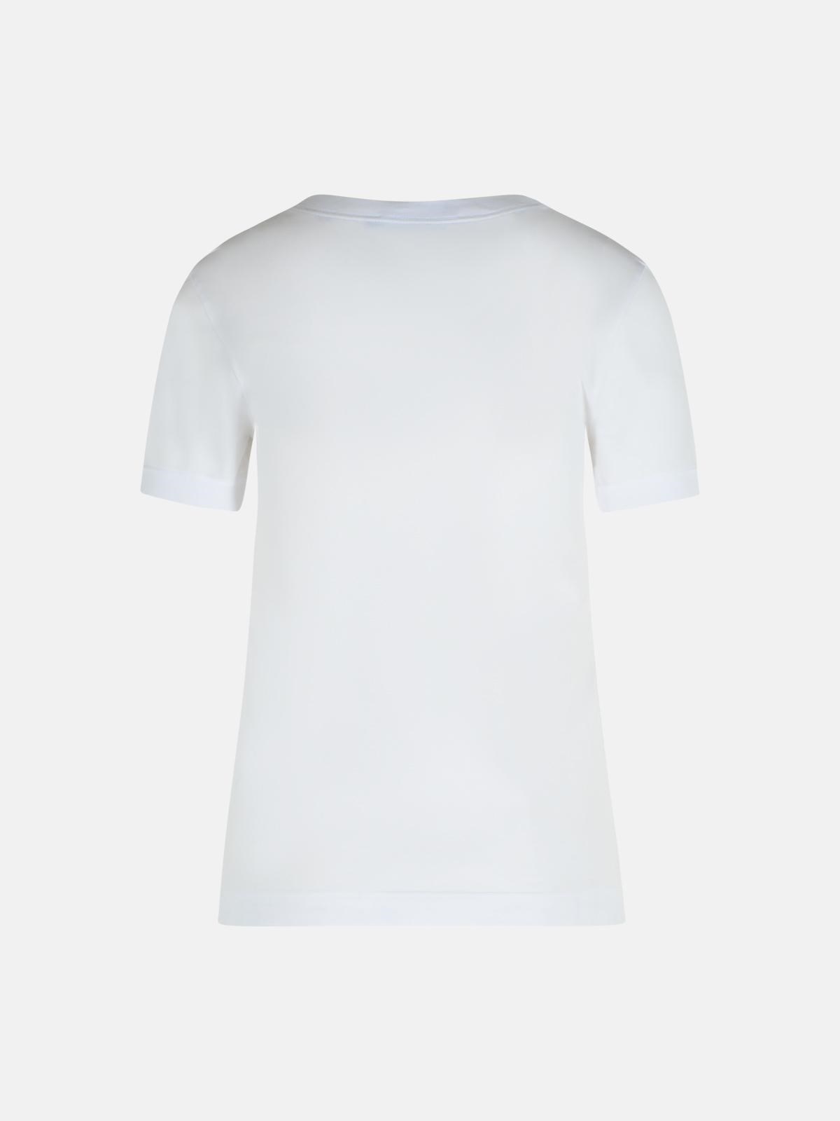 WHITE COTTON T-SHIRT - 3