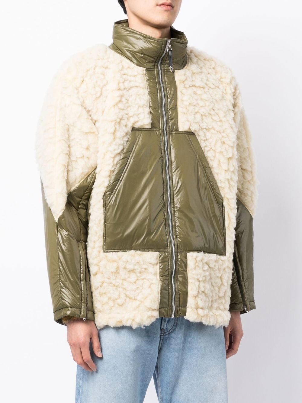 FAUX-SHEARLING OVERSIZE COAT - 4