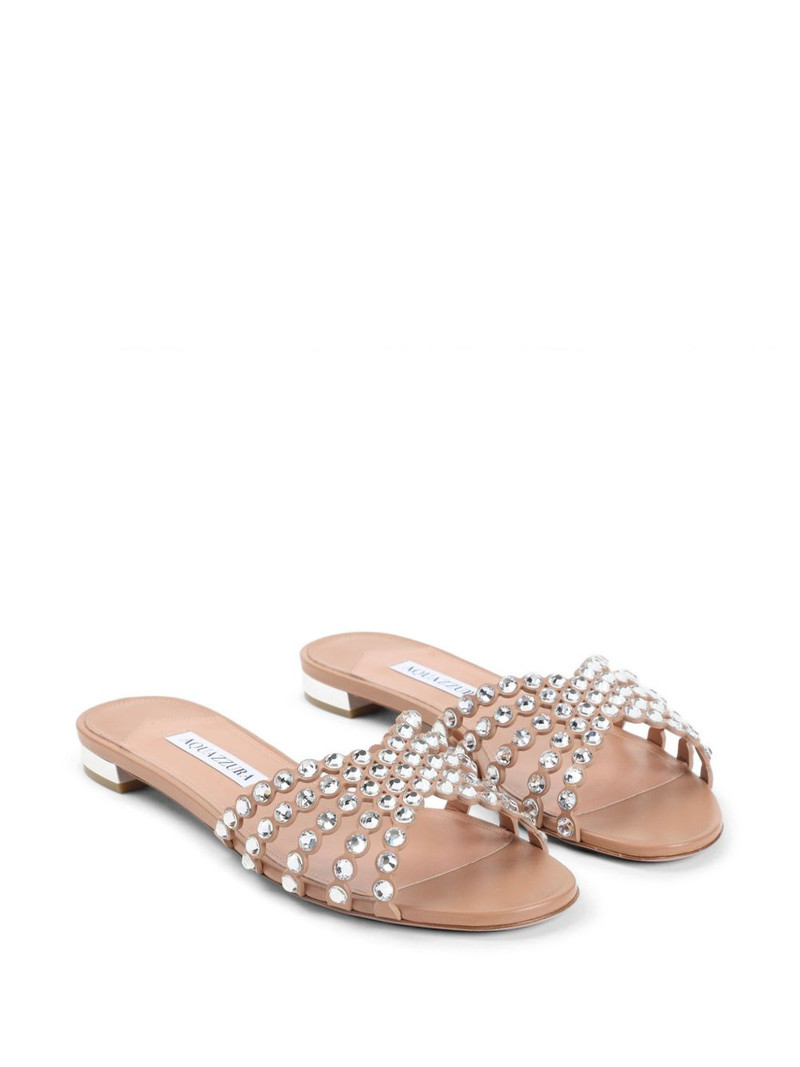 AQUAZZURA crystal-embellished strap sandals outlook