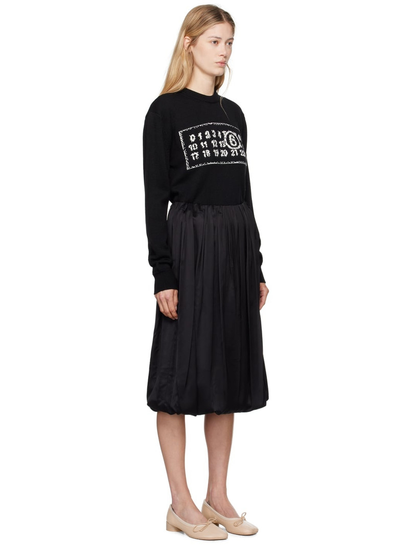 MM6 Maison Margiela Black Gathered Minidress outlook