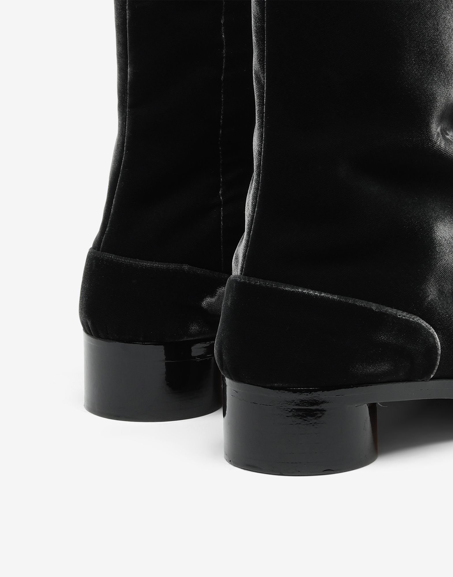 Tabi velvet ankle boots - 4