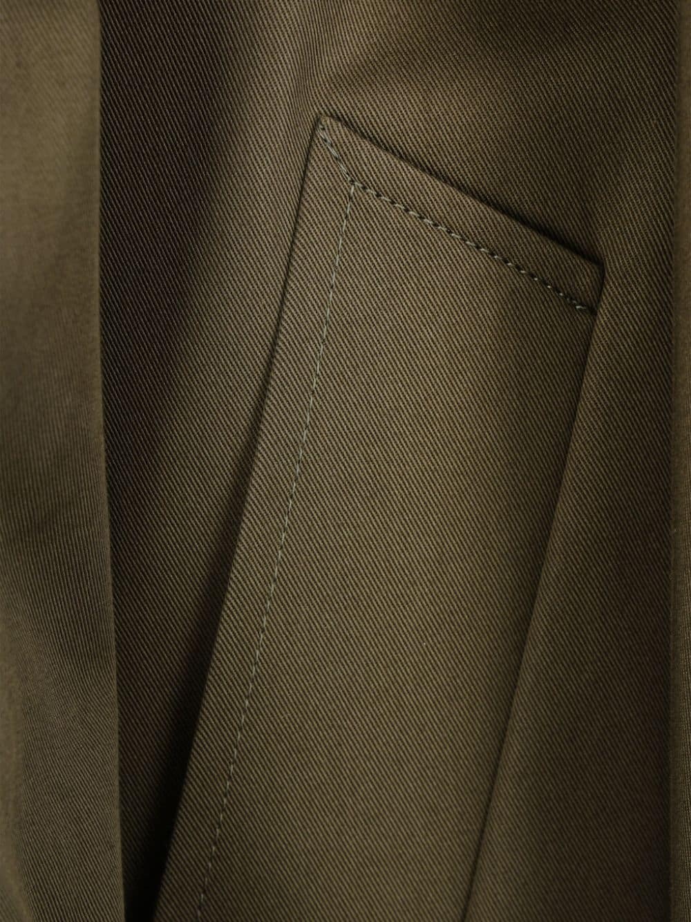 draped belted trench coat - 3