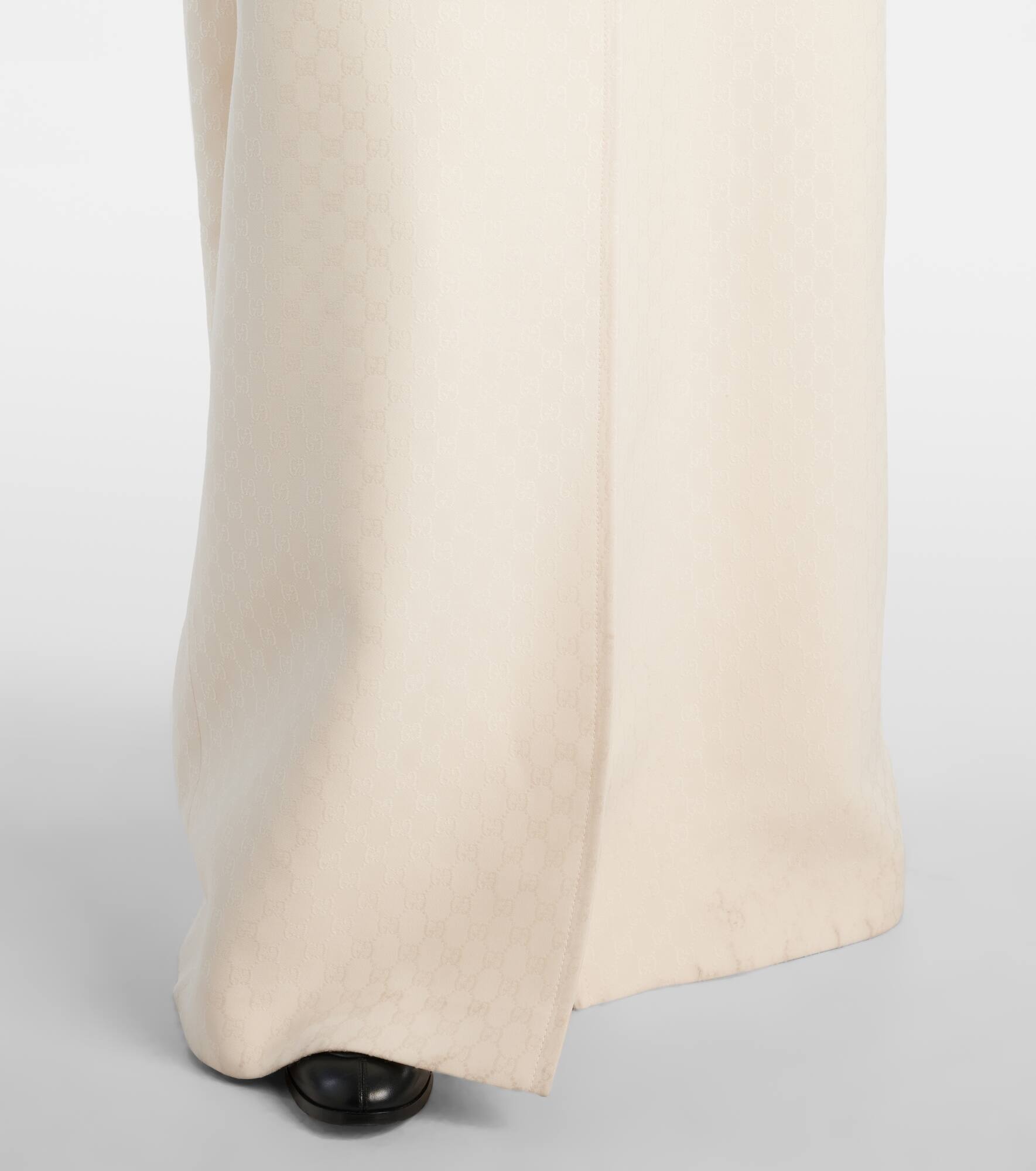 GG Jacquard wool and silk crêpe coat - 6
