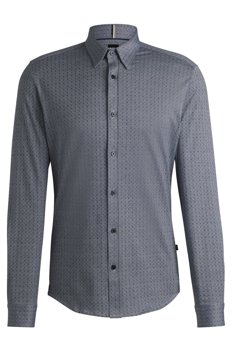 SLIM-FIT SHIRT IN COTTON JACQUARD 1