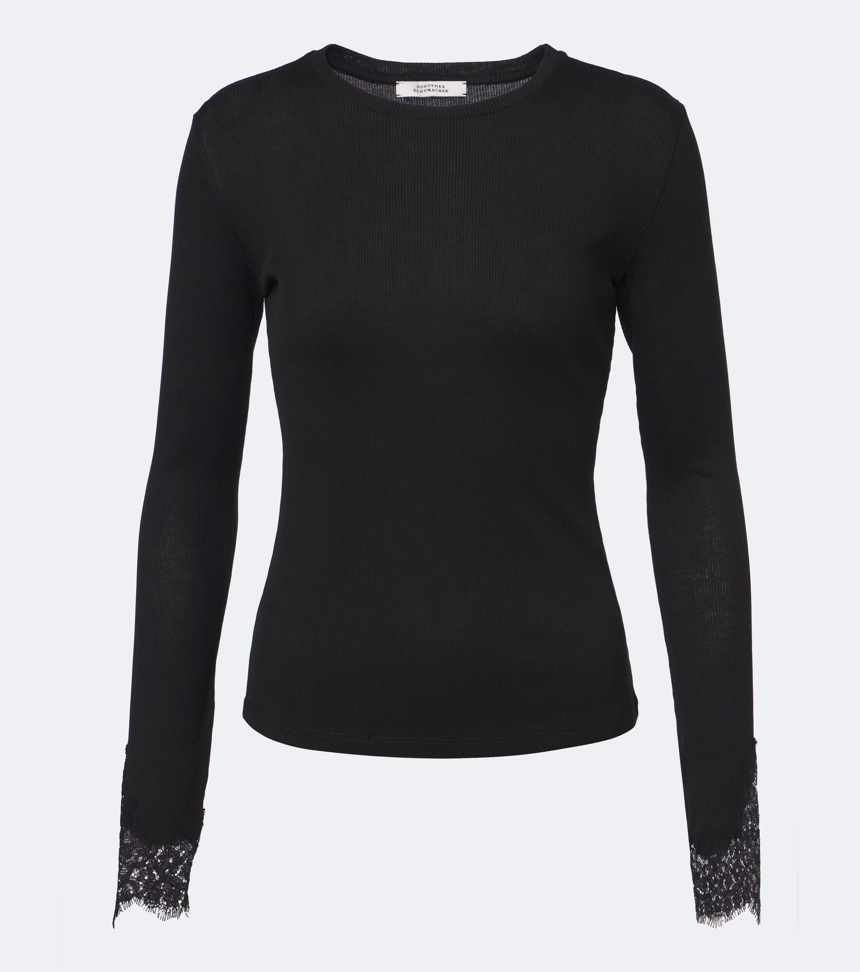 Pure Sleekness lace-trimmed cotton top - 1