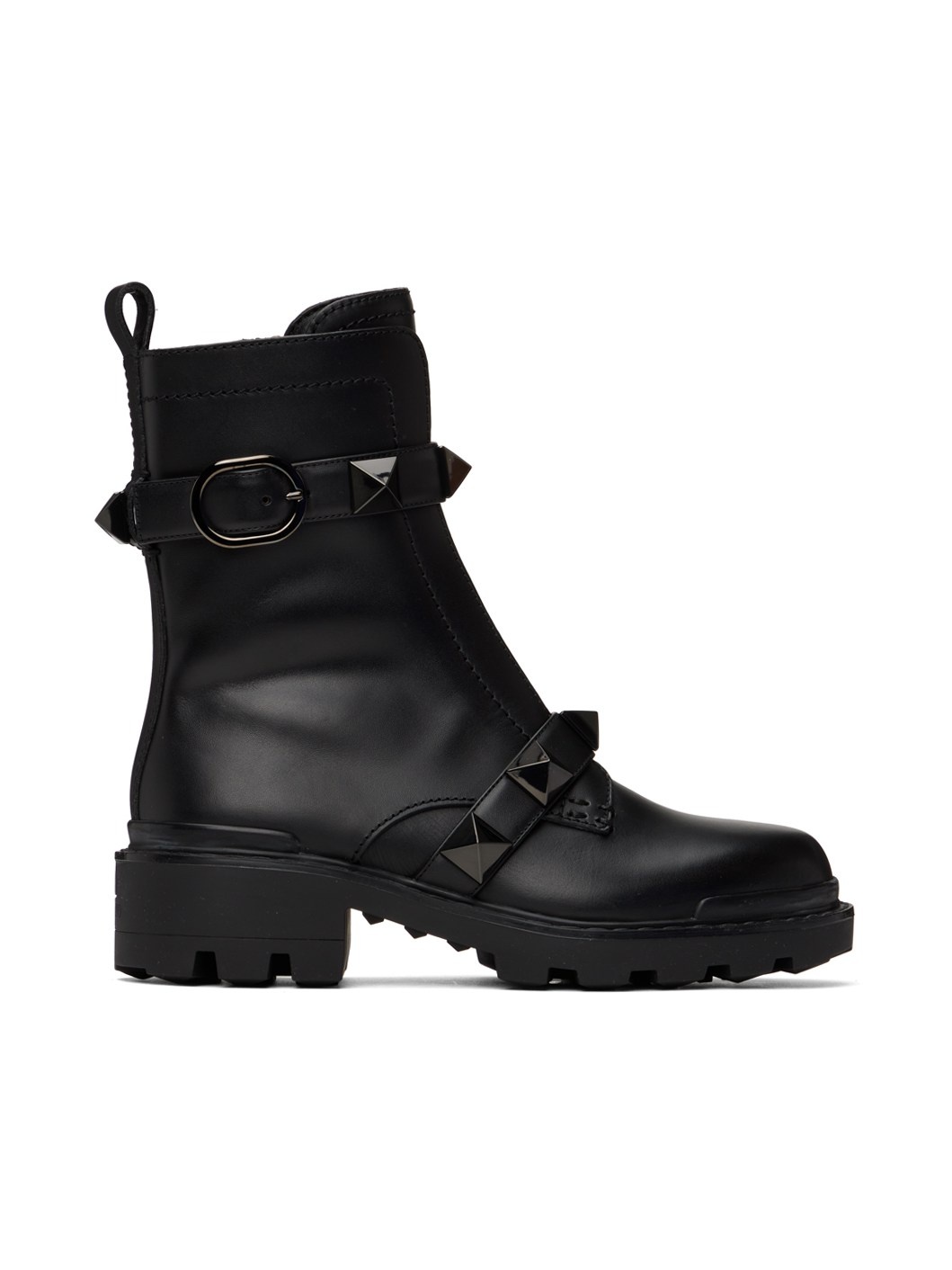 Black Roman Stud Boots - 1