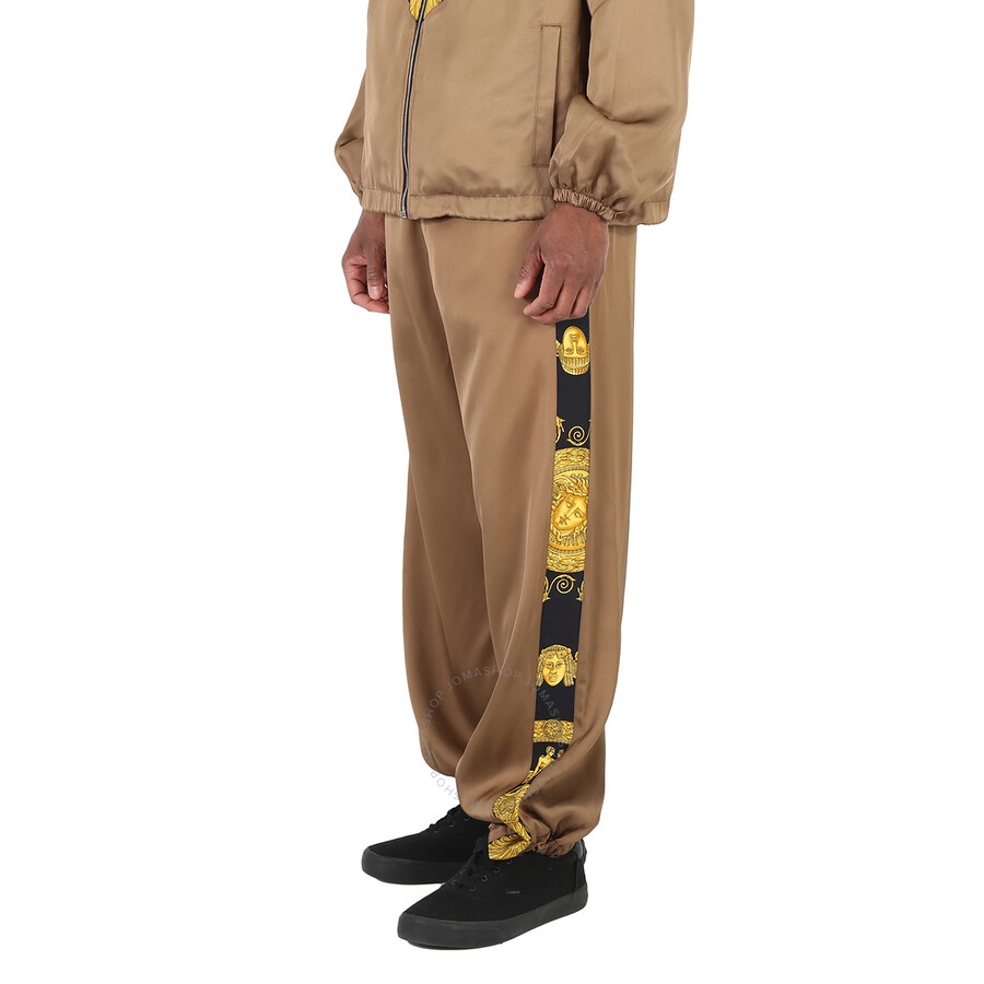 Versace Men's Black And Gold Barocco Print Track Pants - 4