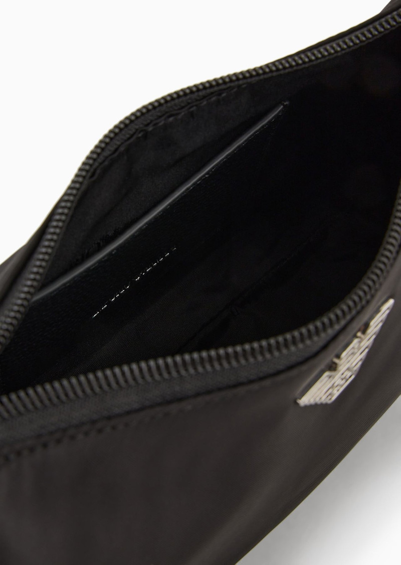 ASV recycled nylon baguette bag with eagle plaque 4