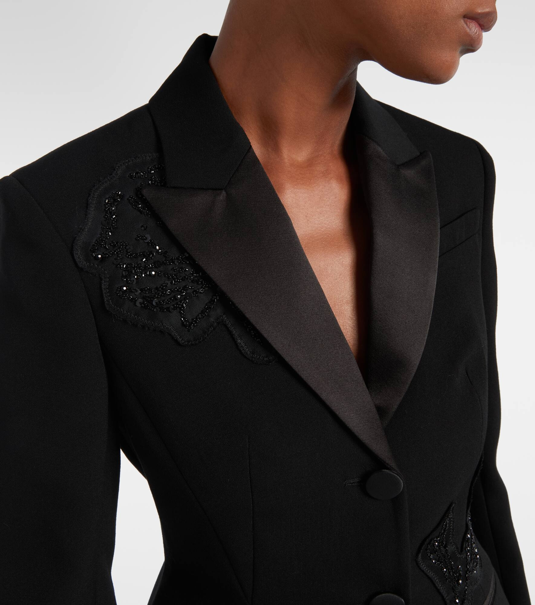 Single-breasted virgin wool blazer - 4
