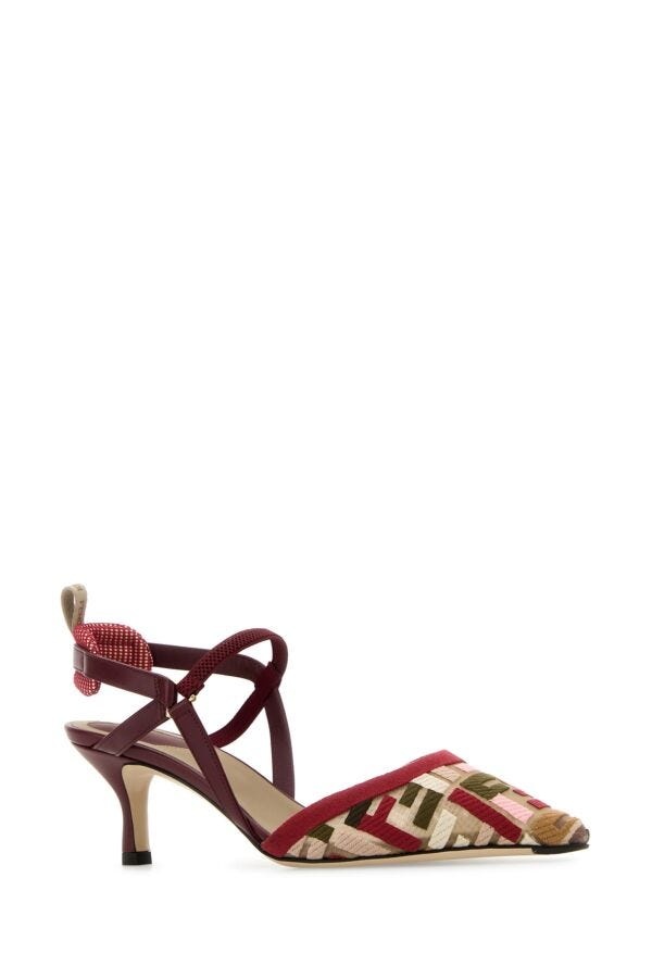 Fendi Woman Multicolor Mesh And Fabric Colibrã¬ Pumps - 2