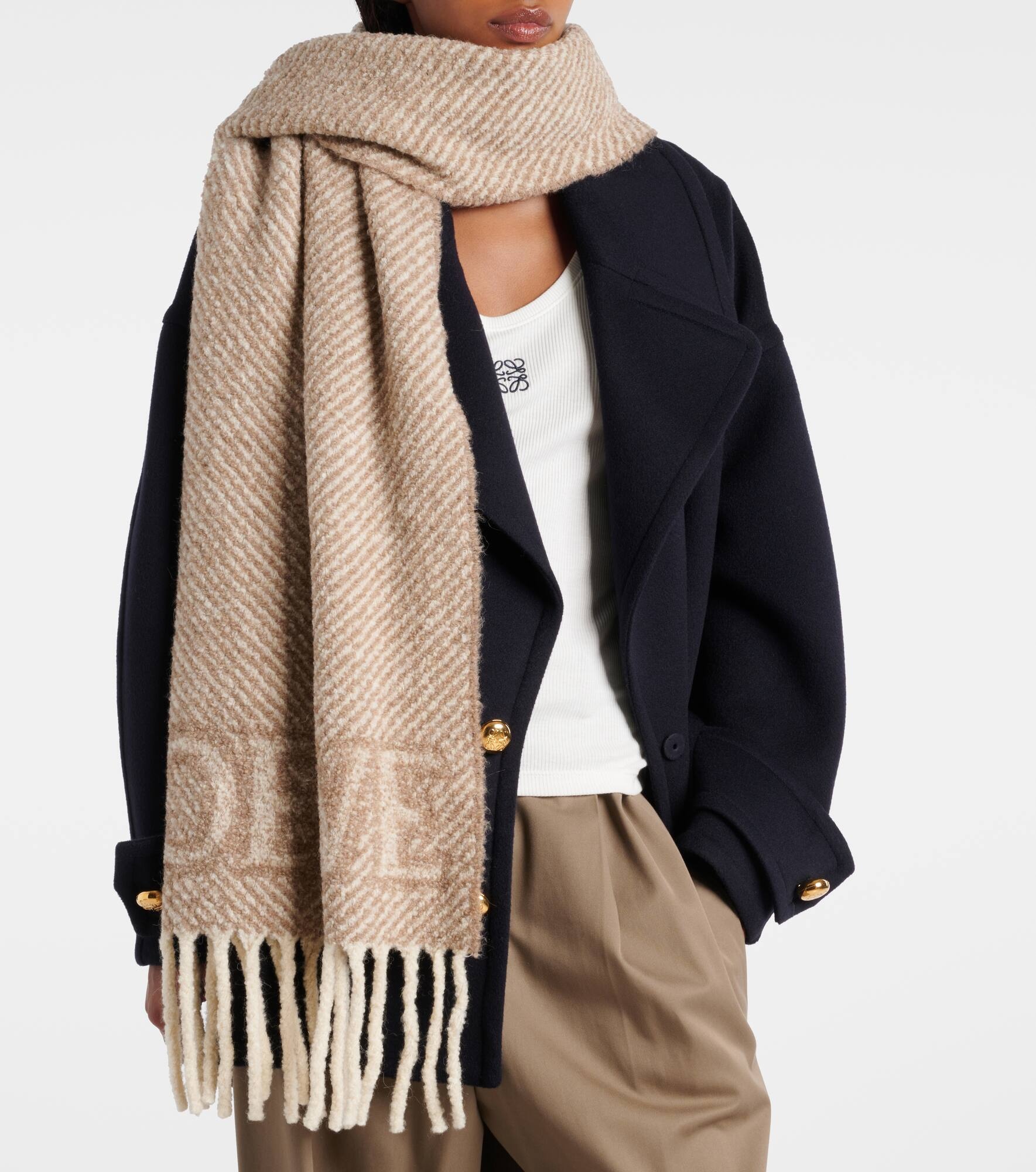 Alpaca and wool-blend scarf - 2