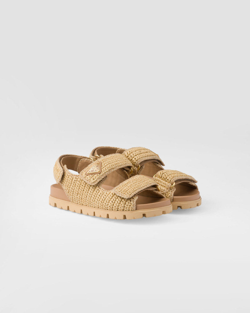 Woven fabric sandals - 1