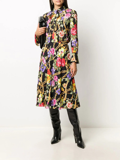 Moschino tied-neck floral print dress outlook