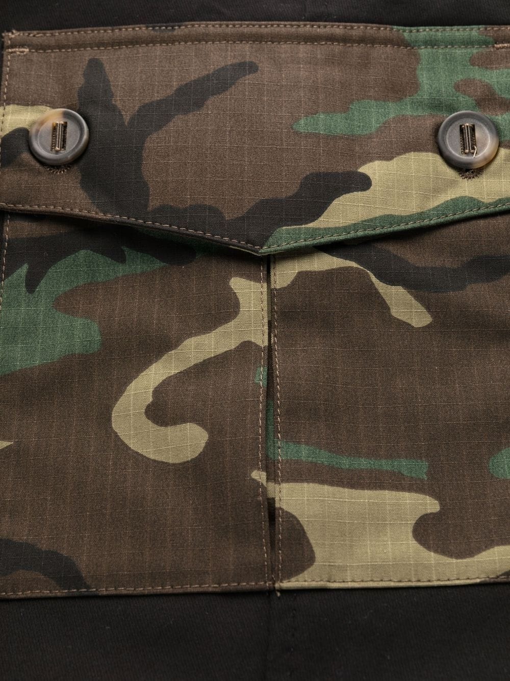 camouflage-panel tapered trousers - 7